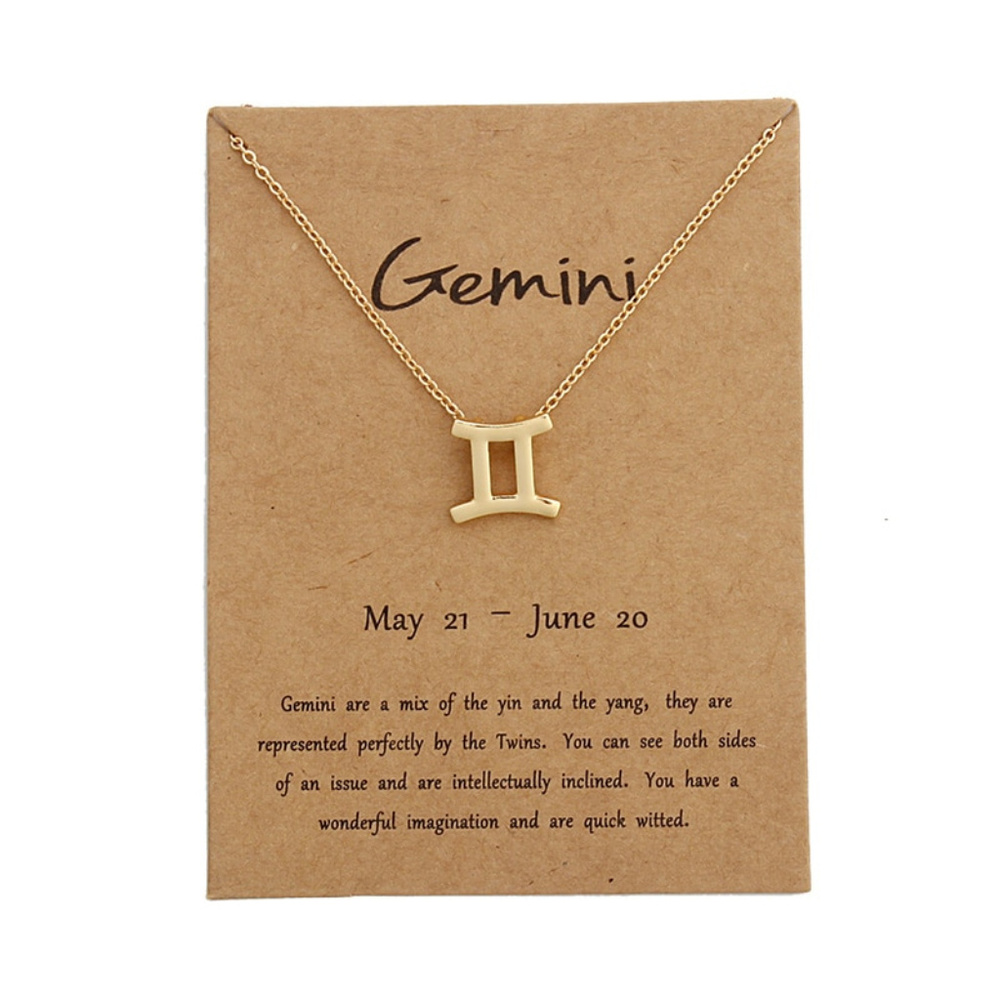 Gemini Zodiac Sign Adjustable Necklaces- 2 COLOR